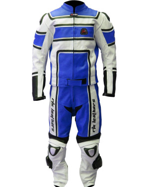 RTX X1 Supersport Blue Touring 2Pc Leather Biker SUIT