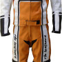 RTX X1 Supersport Orange Touring 2Pc Leather Biker SUIT