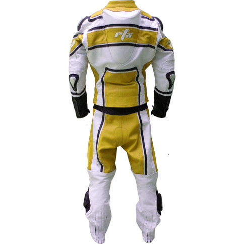 RTX X1 Supersport Yellow Touring 2Pc Leather Biker SUIT