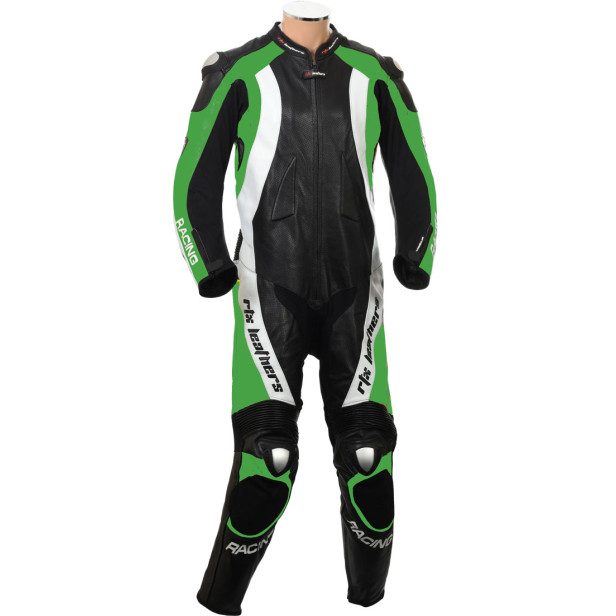 RTX Aero Evo Green Motorcycle Racing Leather Suit