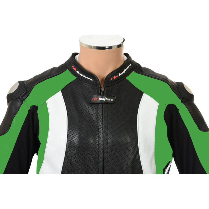RTX Aero Evo Green Motorcycle Racing Leather Suit