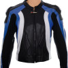 RTX Aero Evo Blue Leather Motorcycle Jacket