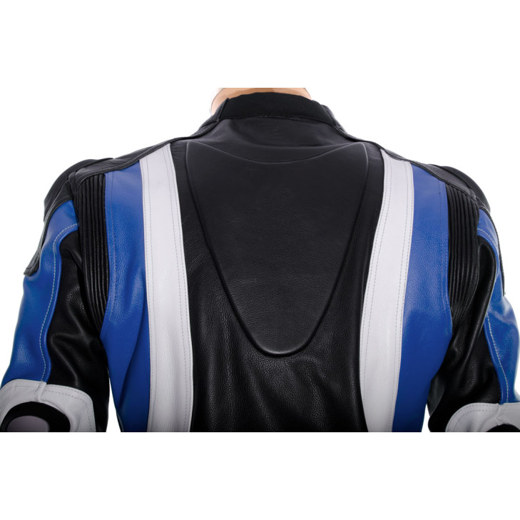 RTX Aero Evo Blue Leather Motorcycle Jacket