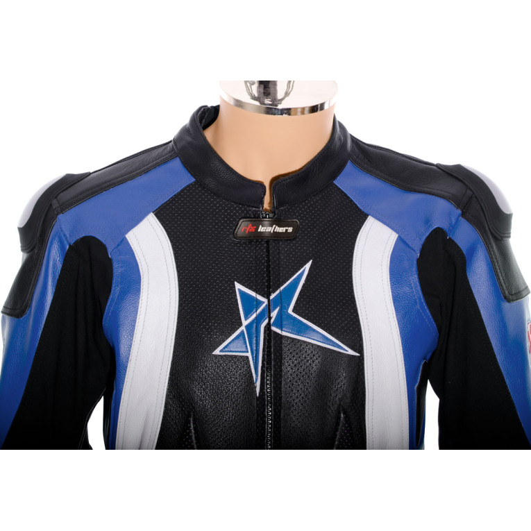 RTX Pro Evolution Blue Motorcycle Leather Suit