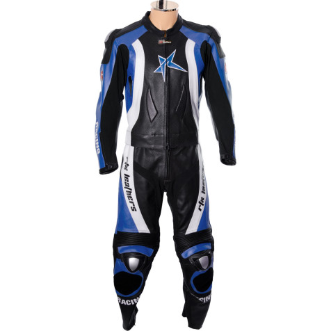 RTX Pro Evolution Blue Motorcycle Leather Suit