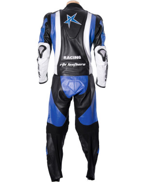 RTX Pro Evolution Blue Motorcycle Leather Suit