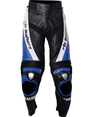RTX BLUE Aero Evo Leather Biker Trouser Pant
