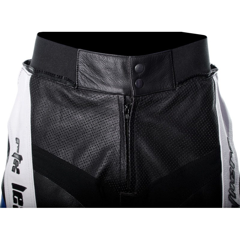 RTX BLUE Aero Evo Leather Biker Trouser Pant