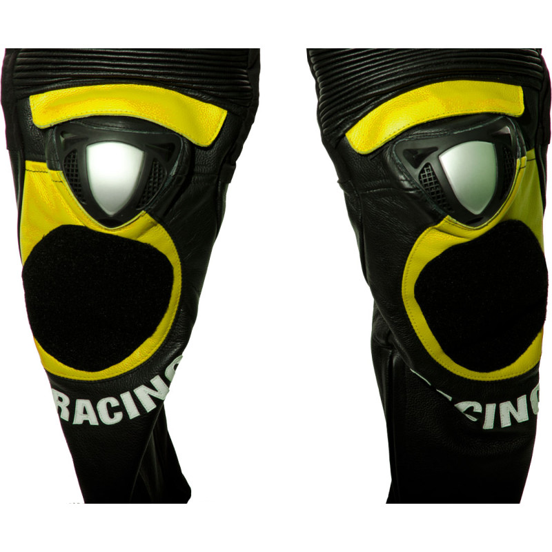 RTX YELLOW Aero Evo Leather Biker Trouser Pant
