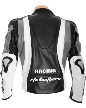 RTX Aero Evo Grey Leather Motorcycle Jacket