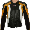 RTX Aero Evo Orange Leather Motorcycle Jacket