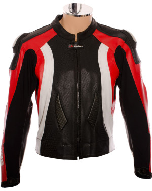 RTX Aero Evo Red Biker Leather Motorcycle Jacket