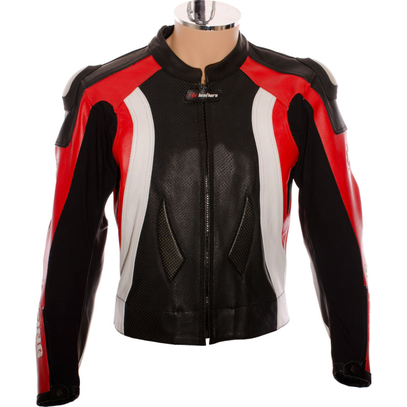 RTX Aero Evo Red Biker Leather Motorcycle Jacket