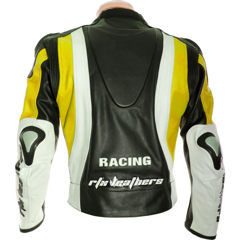 RTX Aero Evo Yellow Biker Leather Motorcycle Jacket