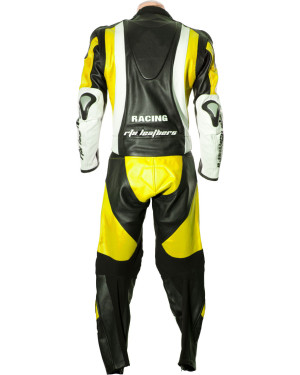 RTX Aero Evo Yellow Racing Leather Motorcycle Suit