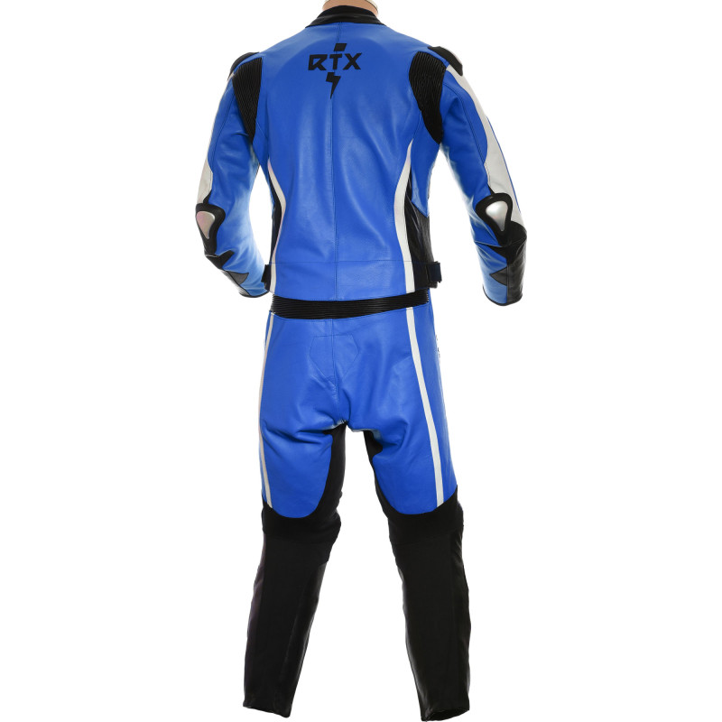 RTX Akira Blue CE Armour Leather Motorcycle SUIT