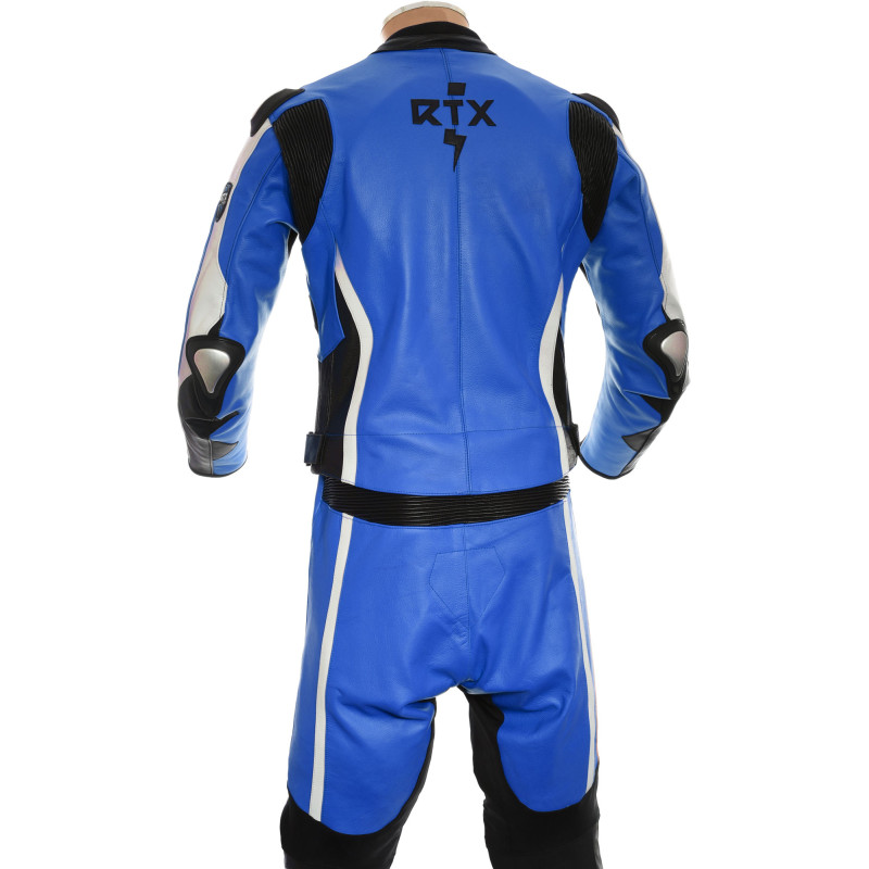 RTX Akira Blue CE Armour Leather Motorcycle SUIT