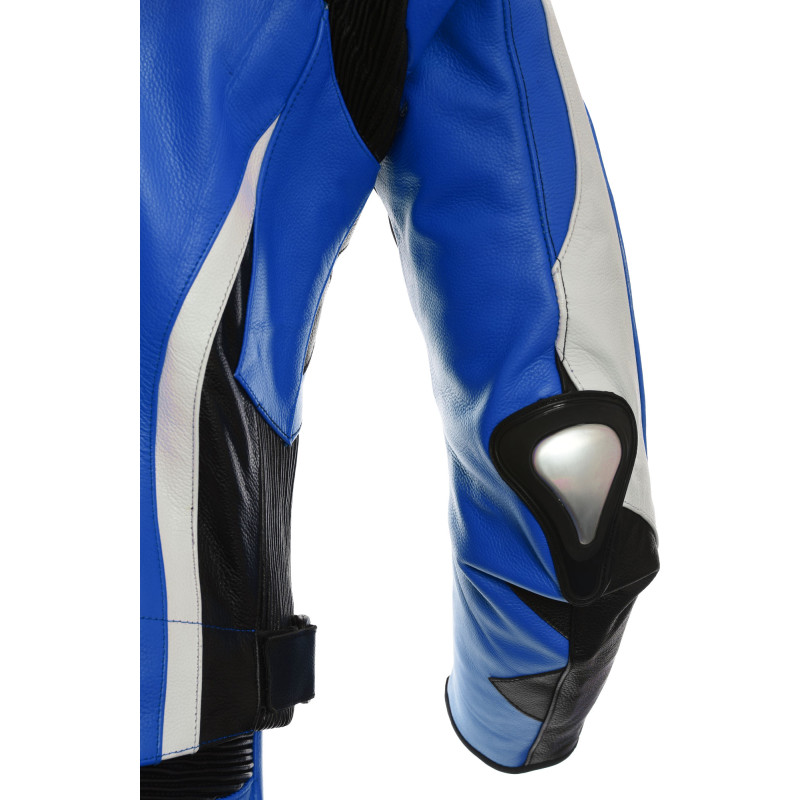 RTX Akira Blue CE Armour Leather Motorcycle SUIT