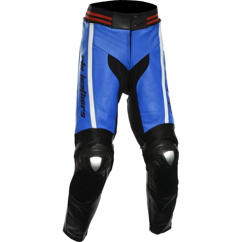 RTX Akira Blue Leather Motorcycle Trouser Pant 