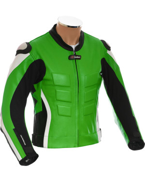 RTX AKIRA Green Leather Motorcycle Biker Jacket