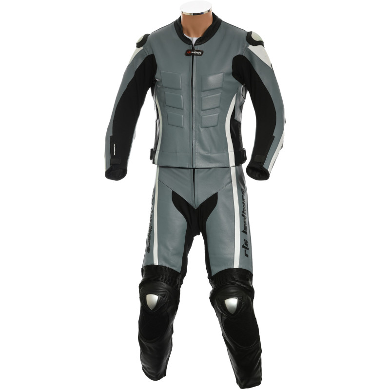 RTX Akira Grey CE Armour Leather Motorcycle SUIT