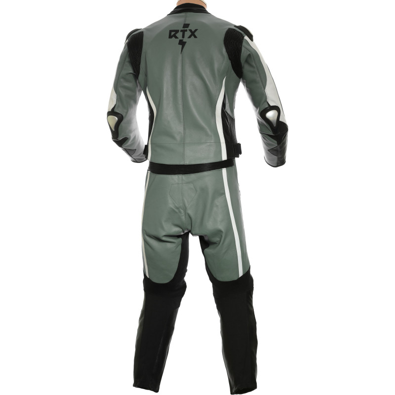 RTX Akira Grey CE Armour Leather Motorcycle SUIT