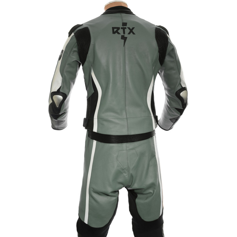 RTX Akira Grey CE Armour Leather Motorcycle SUIT