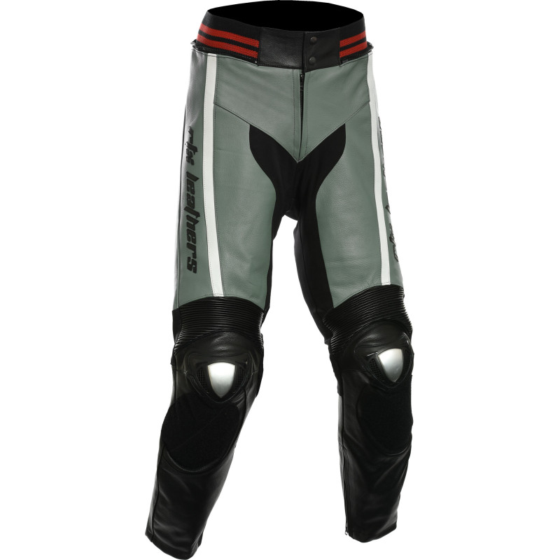RTX Akira Grey Leather Motorcycle Trouser Pant 