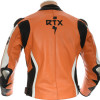 RTX AKIRA Orange Leather Motorcycle Biker Jacket