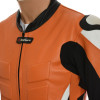 RTX AKIRA Orange Leather Motorcycle Biker Jacket
