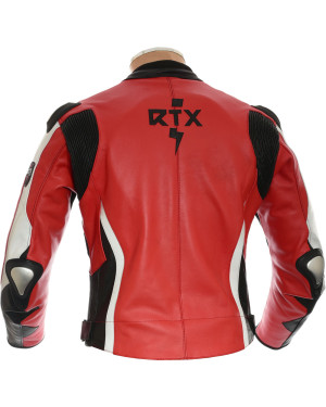 RTX AKIRA Red Leather Motorcycle Biker Jacket