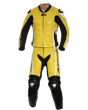 RTX Akira Yellow CE Leather Motorcycle SUIT