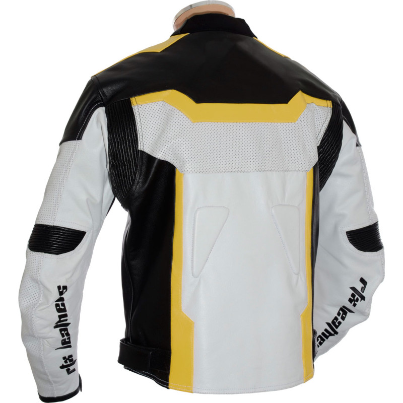 RTX Yellow Arbiter Sports Leather CE Biker Jacket