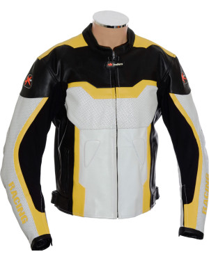 RTX Yellow Arbiter Sports Leather CE Biker Jacket