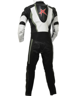 RTX Grey Arbiter Sports Biker One Piece Leather Suit