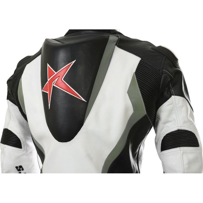 RTX Grey Arbiter Sports Biker One Piece Leather Suit