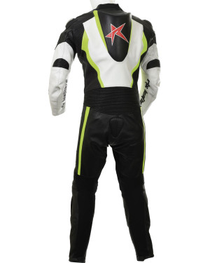 RTX Floro Green Arbiter Sports Biker One Piece Leather Suit
