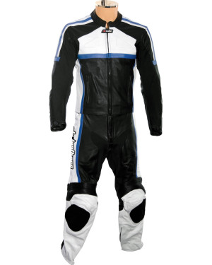 RTX Classic Sport BLUE Racing Leather Motorcycle Suit
