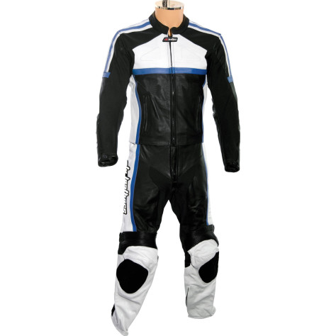 RTX Classic Sport BLUE Racing Leather Motorcycle Suit