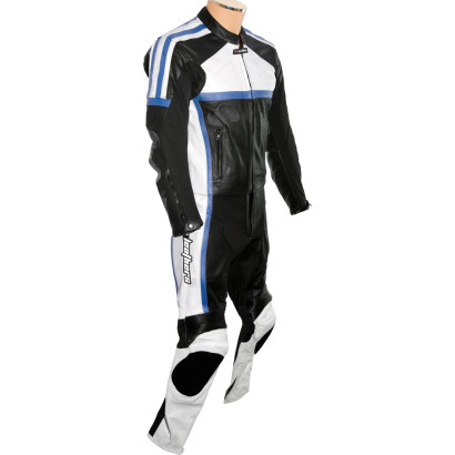 RTX Classic Sport BLUE Racing Leather Motorcycle Suit