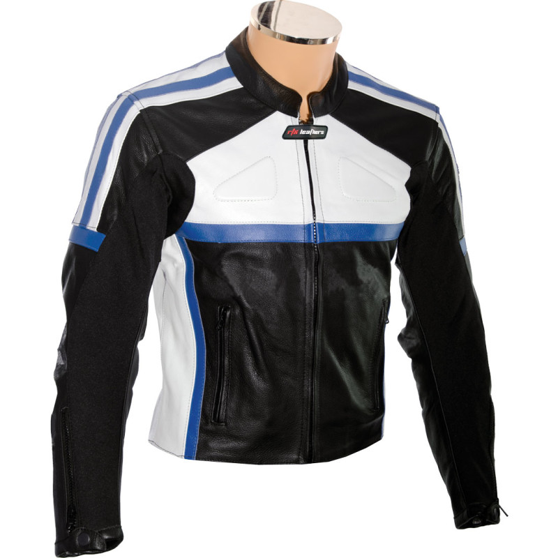 RTX Classic Sport BLUE Racing Leather Motorcycle Suit