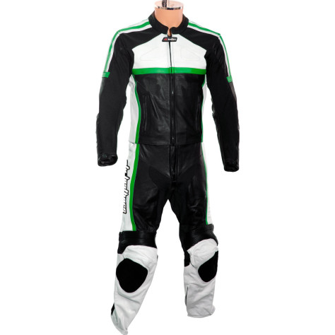 RTX Classic Sport GREEN Racing Leather Motorcycle Suit