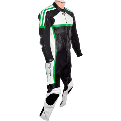 RTX Classic Sport GREEN Racing Leather Motorcycle Suit