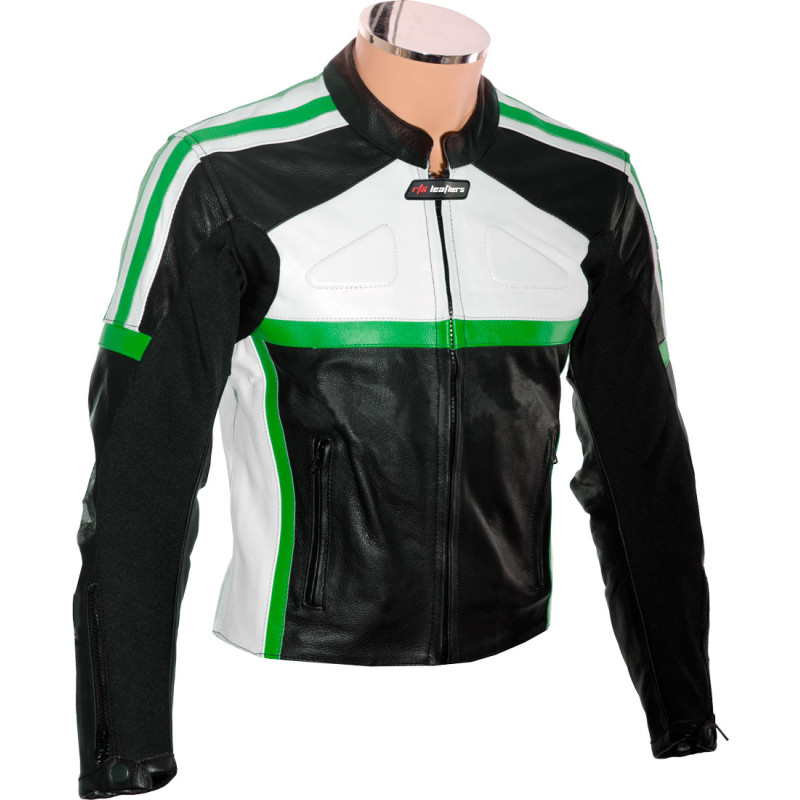 RTX Classic Sport GREEN Racing Leather Motorcycle Suit