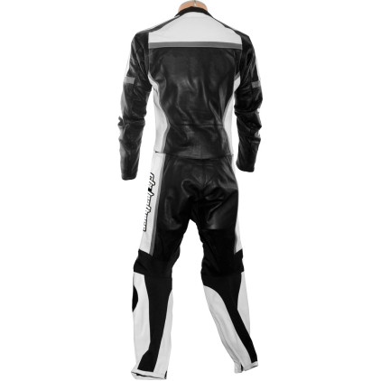RTX Classic Sport GREY Racing Leather Motorcycle Suit
