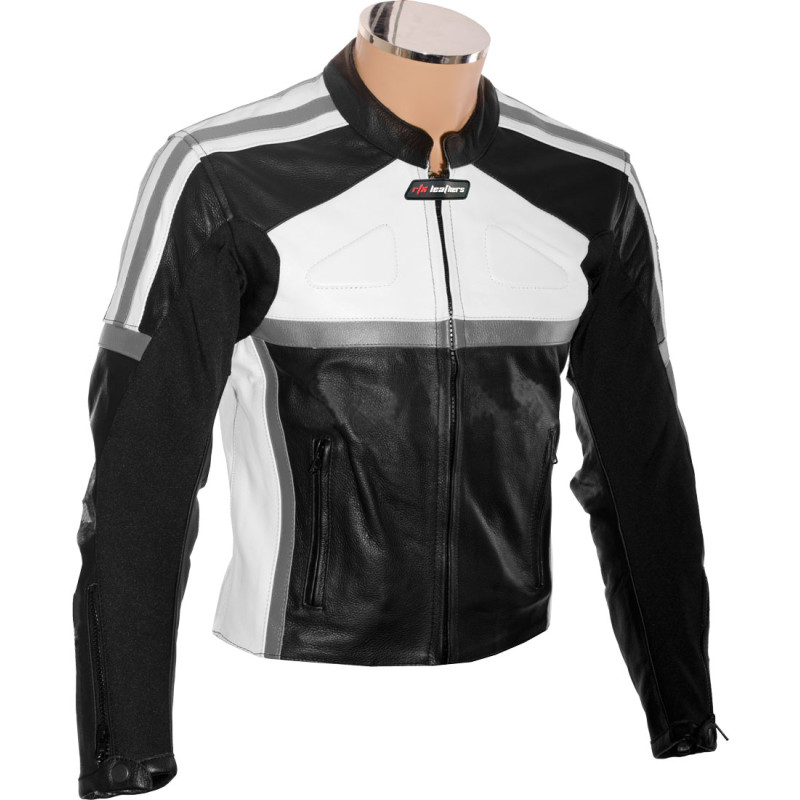 RTX Classic Sport GREY Racing Leather Motorcycle Suit