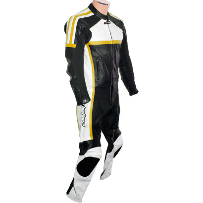 RTX Classic Sport YELLOW Racing Leather Motorcycle Suit