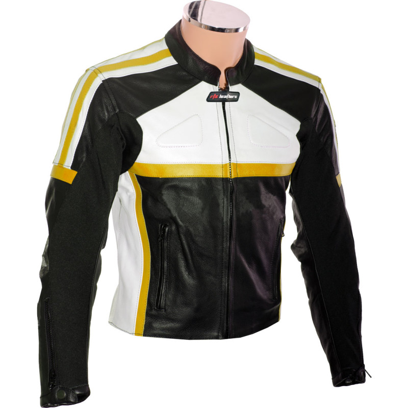 RTX Classic Sport YELLOW Racing Leather Motorcycle Suit