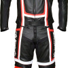 RTX Contender Black Leather Motorcycle Suit