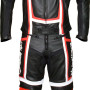 RTX Contender Black Leather Motorcycle Suit